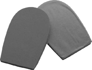 <b>Poron</b> 4000 Grey Heel Cushions - 6mm - One Size 